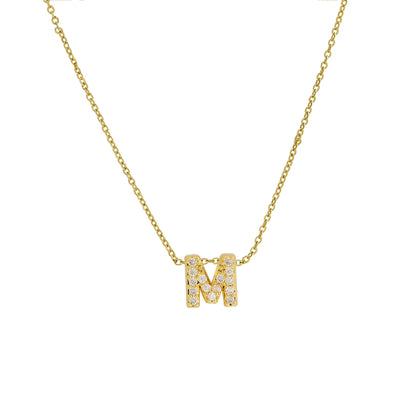 Diamond Letter Necklace