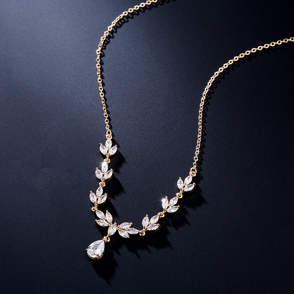 Elegant Diamond Necklace and Earrings