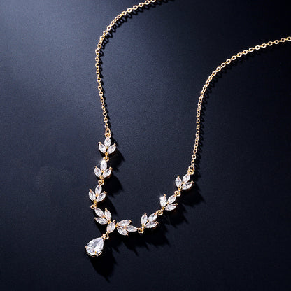 Elegant Diamond Necklace and Earrings