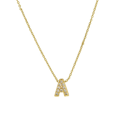 Diamond Letter Necklace