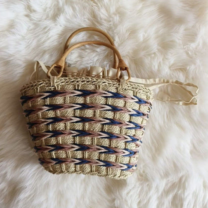 Bamboo Rattan Handle Handbag