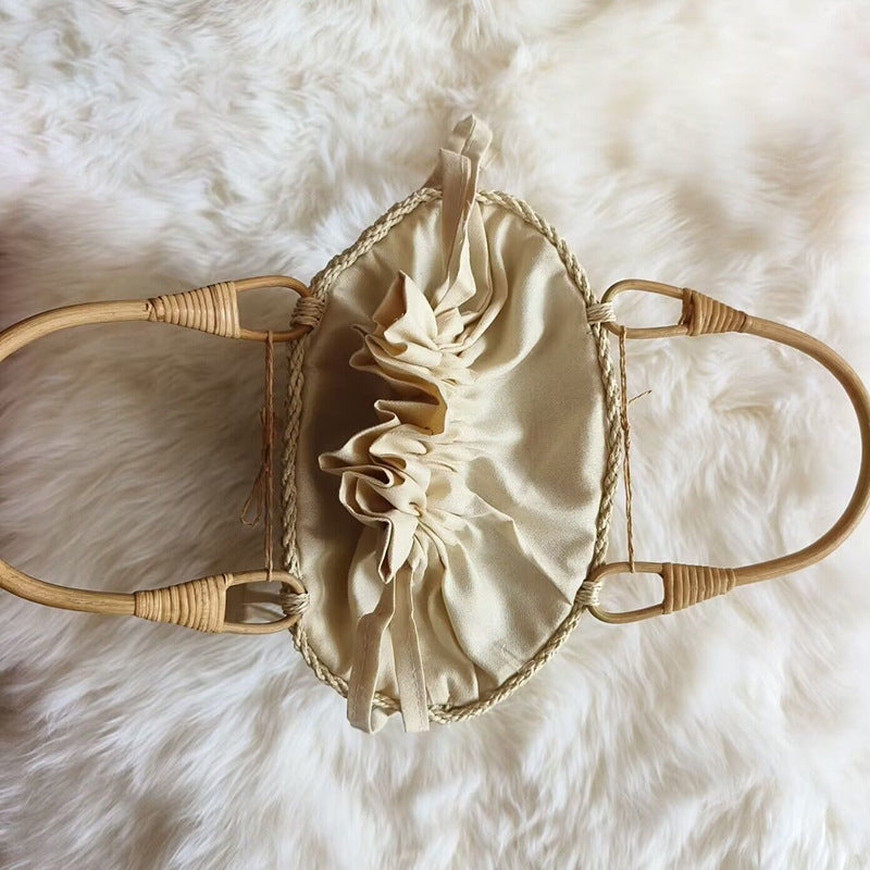 Bamboo Rattan Handle Handbag