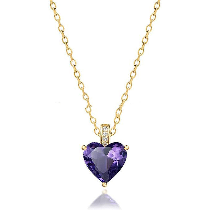 Birthstone Fashion Simple Necklace