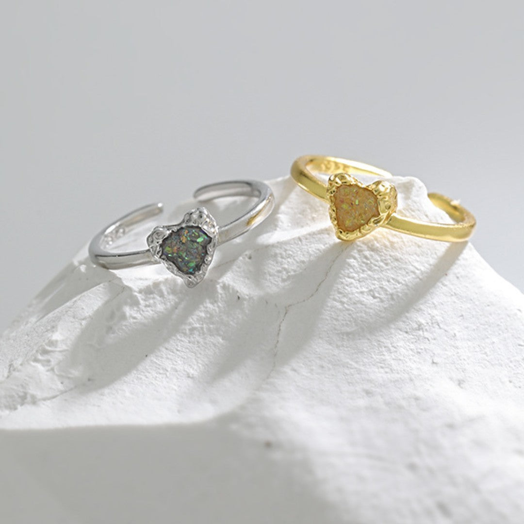 Texture Heart Ring