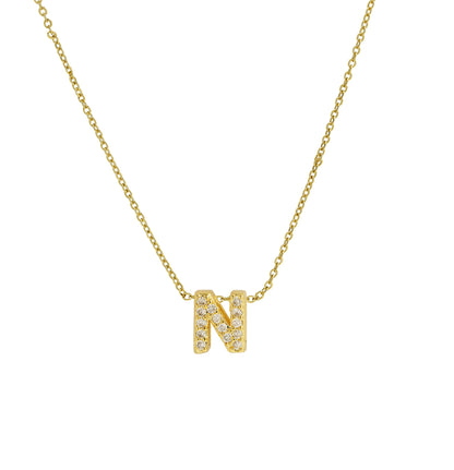 Diamond Letter Necklace