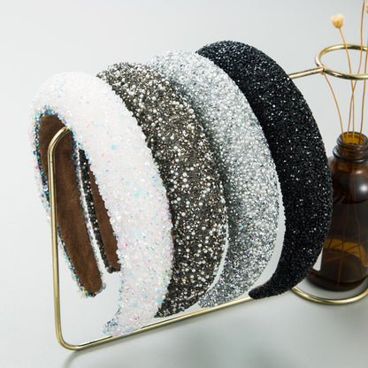 Full Diamond Pearl Headband