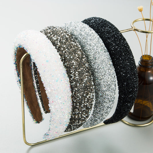 Full Diamond Pearl Headband