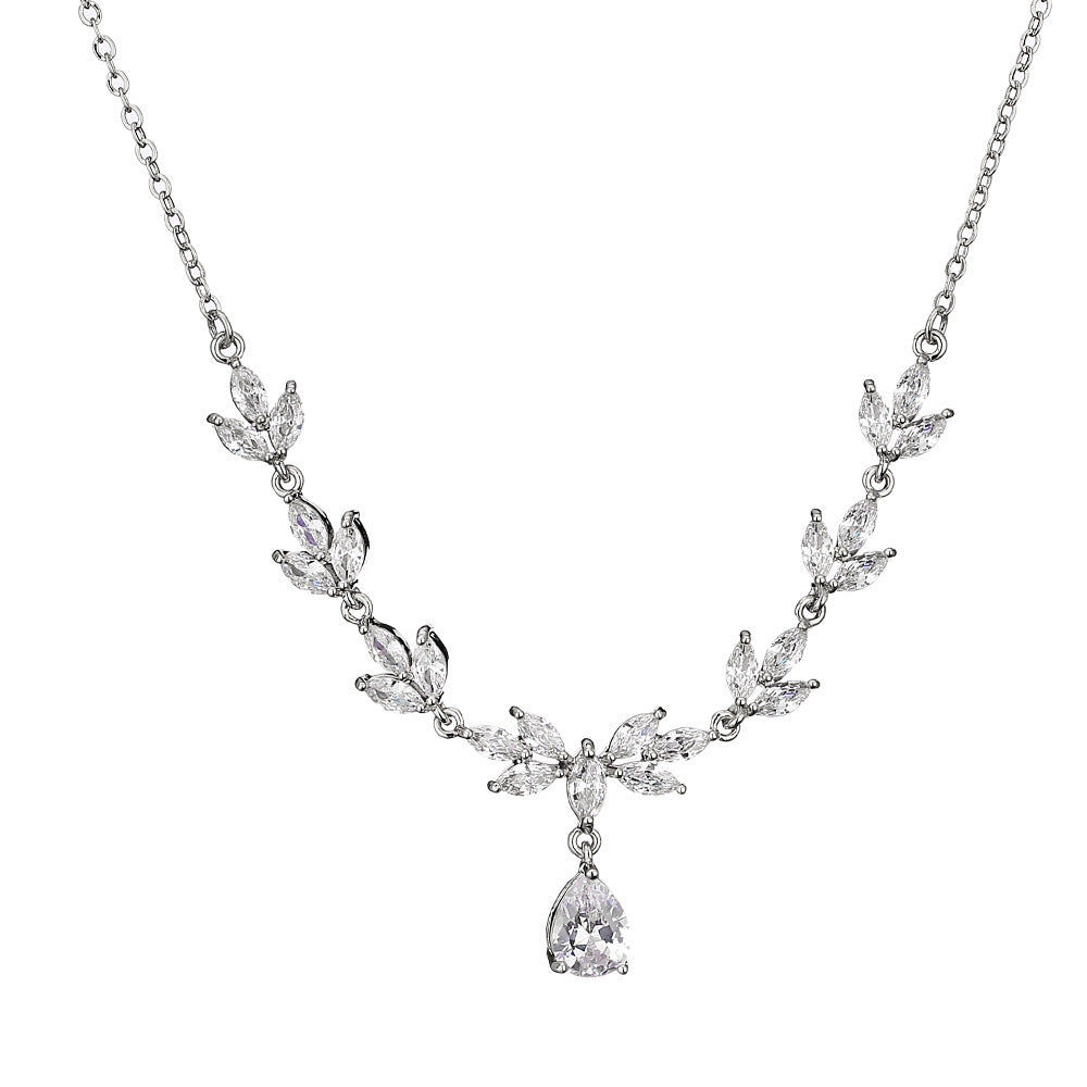 Elegant Diamond Necklace and Earrings