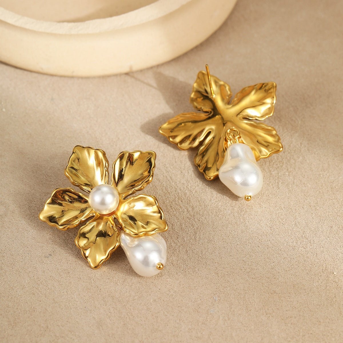 Pearl Flower Earrings
