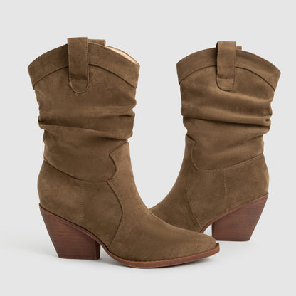 Thick Heel Brown High Heels