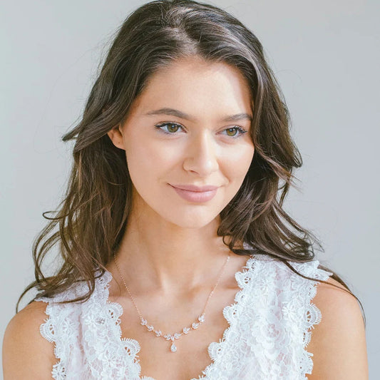 Elegant Diamond Necklace and Earrings