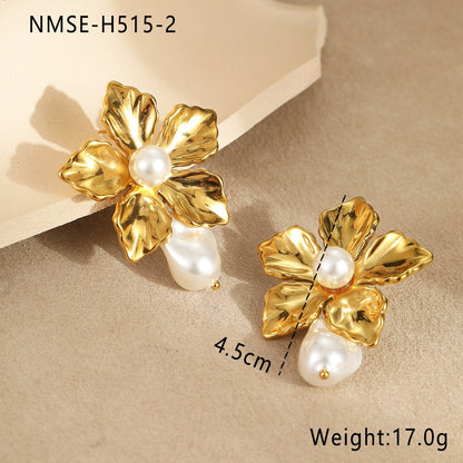 Pearl Flower Earrings