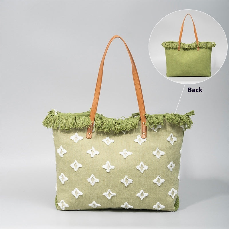 Double-layer Fabric Handbag Tassel