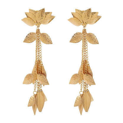 Tassel Lotus Earrings