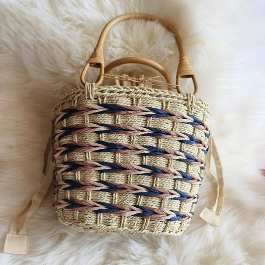 Bamboo Rattan Handle Handbag