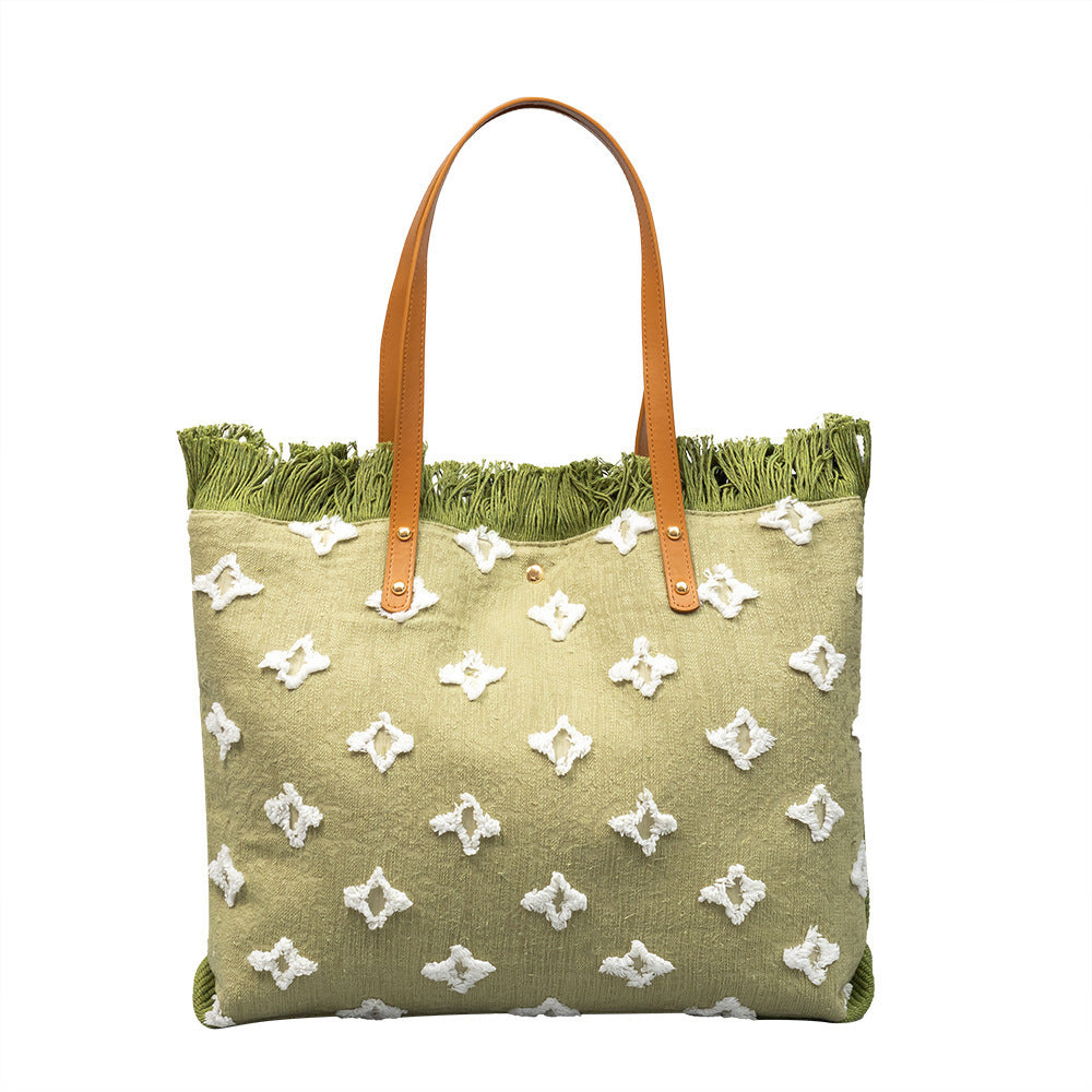 Double-layer Fabric Handbag Tassel