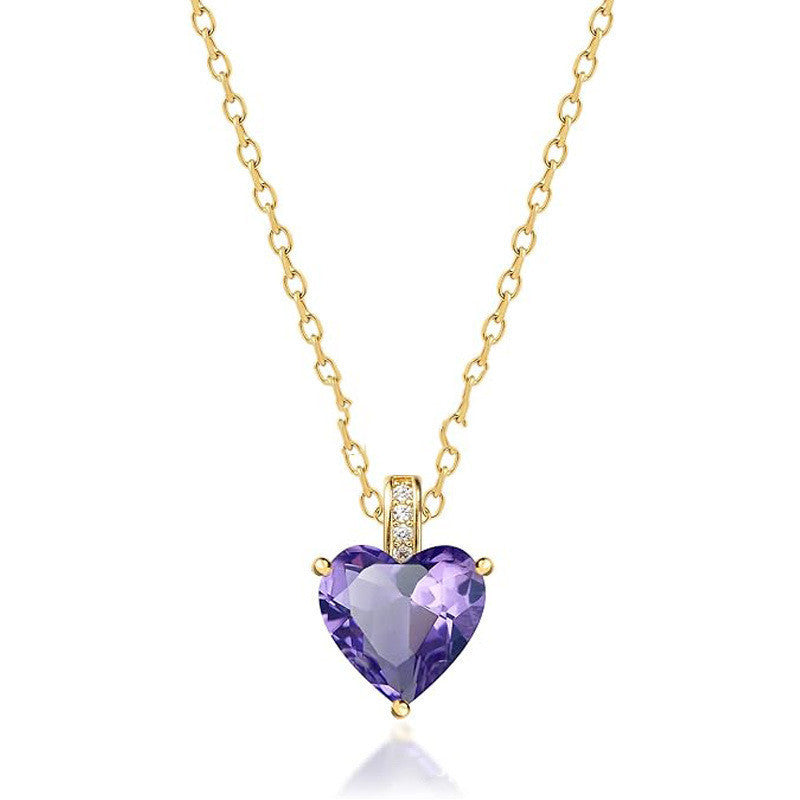 Birthstone Fashion Simple Necklace