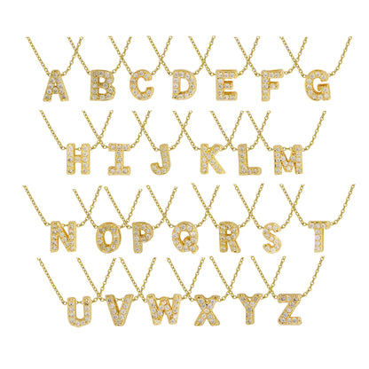 Diamond Letter Necklace